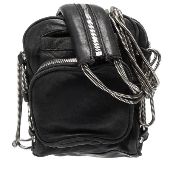 Alexander Wang Brenda Mini Black Leather Shoulder Bag - Picture 1 of 5